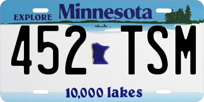 MN license plate 452TSM