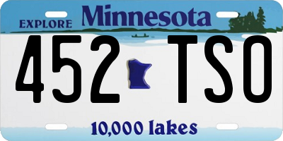 MN license plate 452TSO