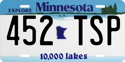 MN license plate 452TSP