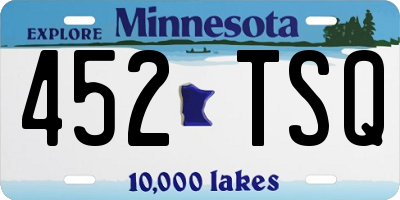 MN license plate 452TSQ