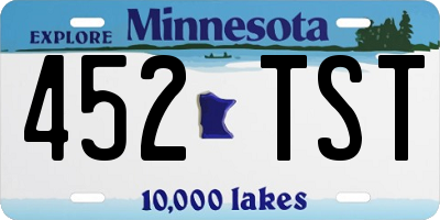 MN license plate 452TST