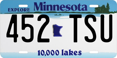 MN license plate 452TSU