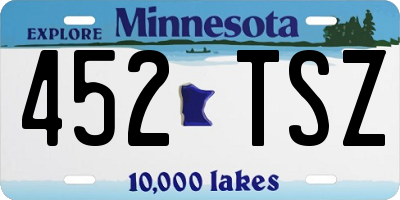 MN license plate 452TSZ