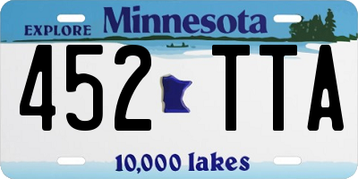 MN license plate 452TTA