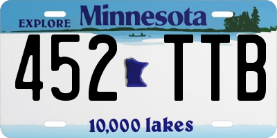 MN license plate 452TTB
