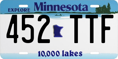 MN license plate 452TTF