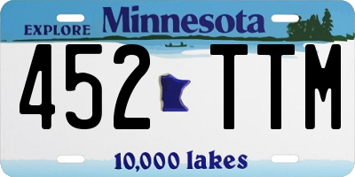 MN license plate 452TTM