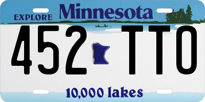 MN license plate 452TTO