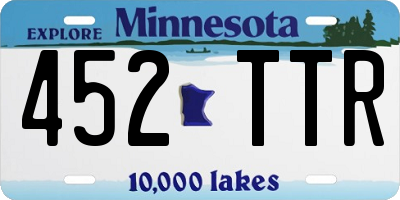MN license plate 452TTR