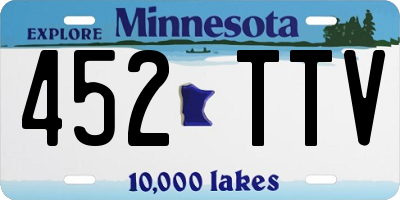 MN license plate 452TTV
