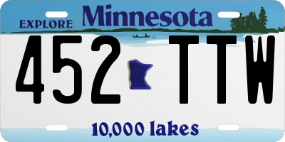 MN license plate 452TTW
