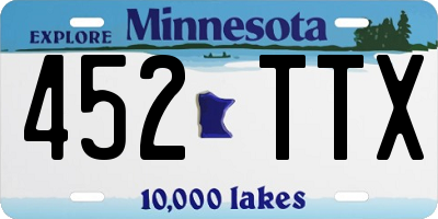 MN license plate 452TTX