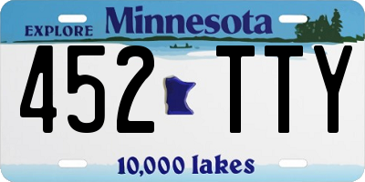 MN license plate 452TTY