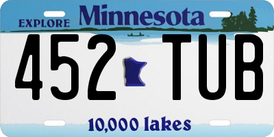 MN license plate 452TUB