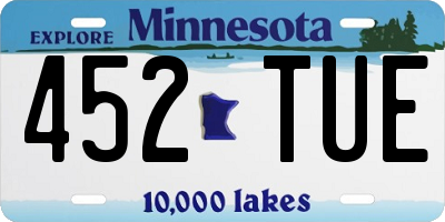 MN license plate 452TUE