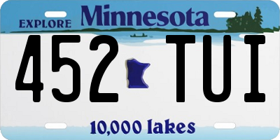 MN license plate 452TUI