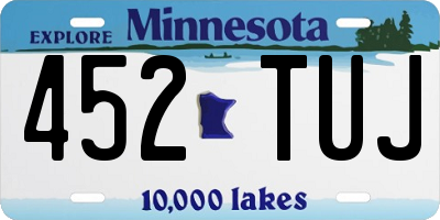 MN license plate 452TUJ