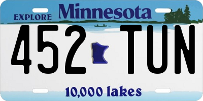 MN license plate 452TUN