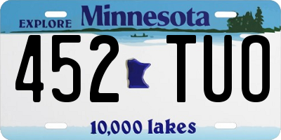 MN license plate 452TUO