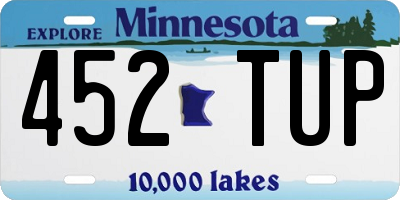MN license plate 452TUP