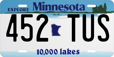 MN license plate 452TUS