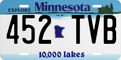 MN license plate 452TVB