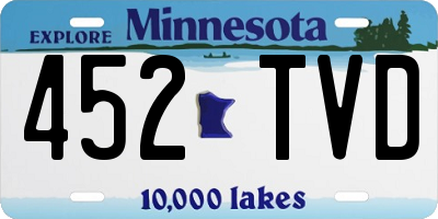 MN license plate 452TVD