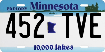 MN license plate 452TVE