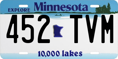 MN license plate 452TVM