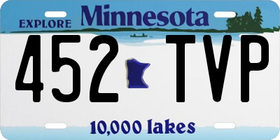 MN license plate 452TVP
