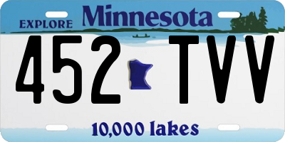 MN license plate 452TVV