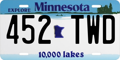 MN license plate 452TWD