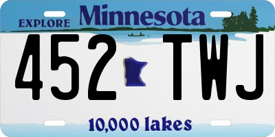 MN license plate 452TWJ