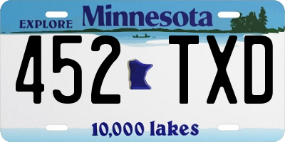 MN license plate 452TXD