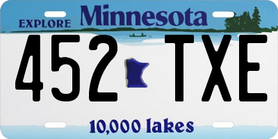 MN license plate 452TXE