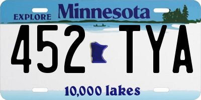 MN license plate 452TYA