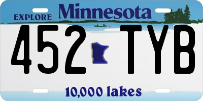 MN license plate 452TYB