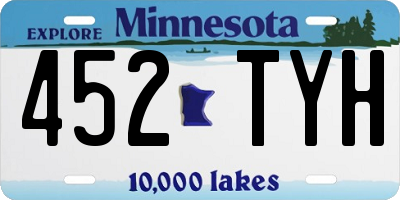 MN license plate 452TYH