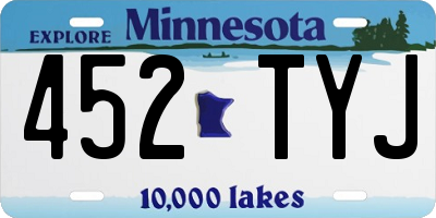 MN license plate 452TYJ