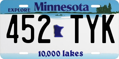 MN license plate 452TYK