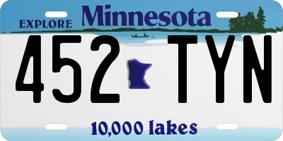 MN license plate 452TYN