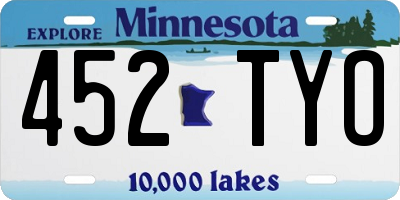 MN license plate 452TYO