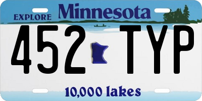 MN license plate 452TYP