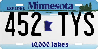 MN license plate 452TYS