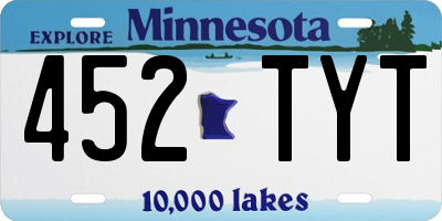 MN license plate 452TYT