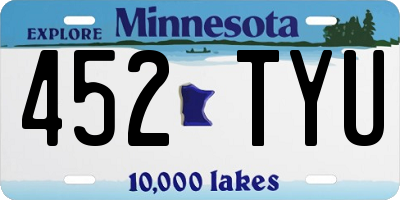 MN license plate 452TYU