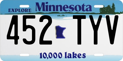 MN license plate 452TYV