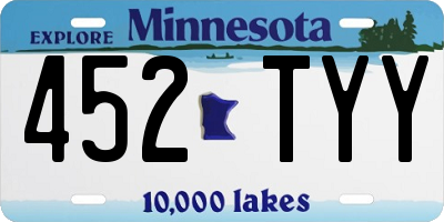 MN license plate 452TYY
