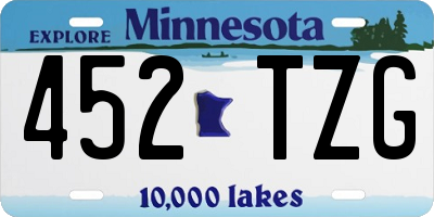 MN license plate 452TZG