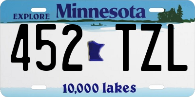 MN license plate 452TZL